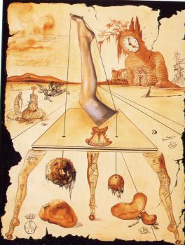 Salvador Dali : Leg Composition.Drawing from a series of advertisements for Bryans Hosiery II